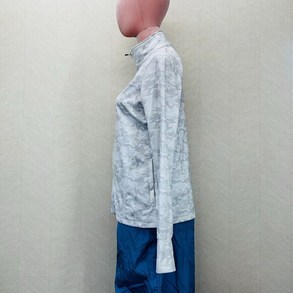 Straight Down Light Grey and White Camouflage Womens Zip Up Jacket Size S - Picture 11 of 15